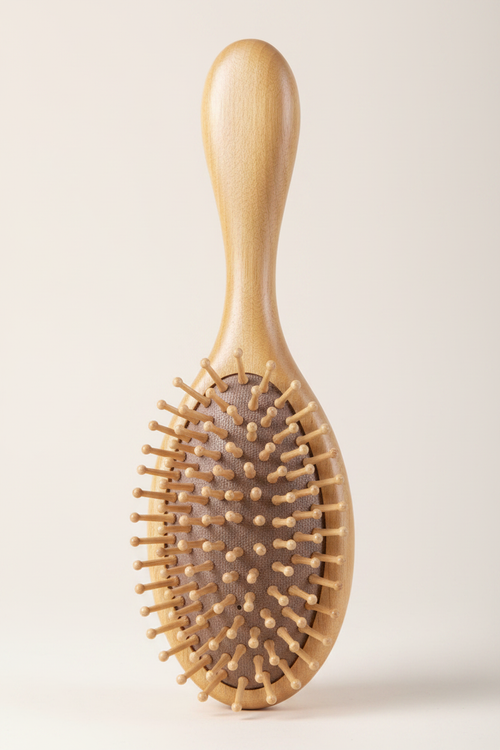 Brosse ovale en bois – photo produit