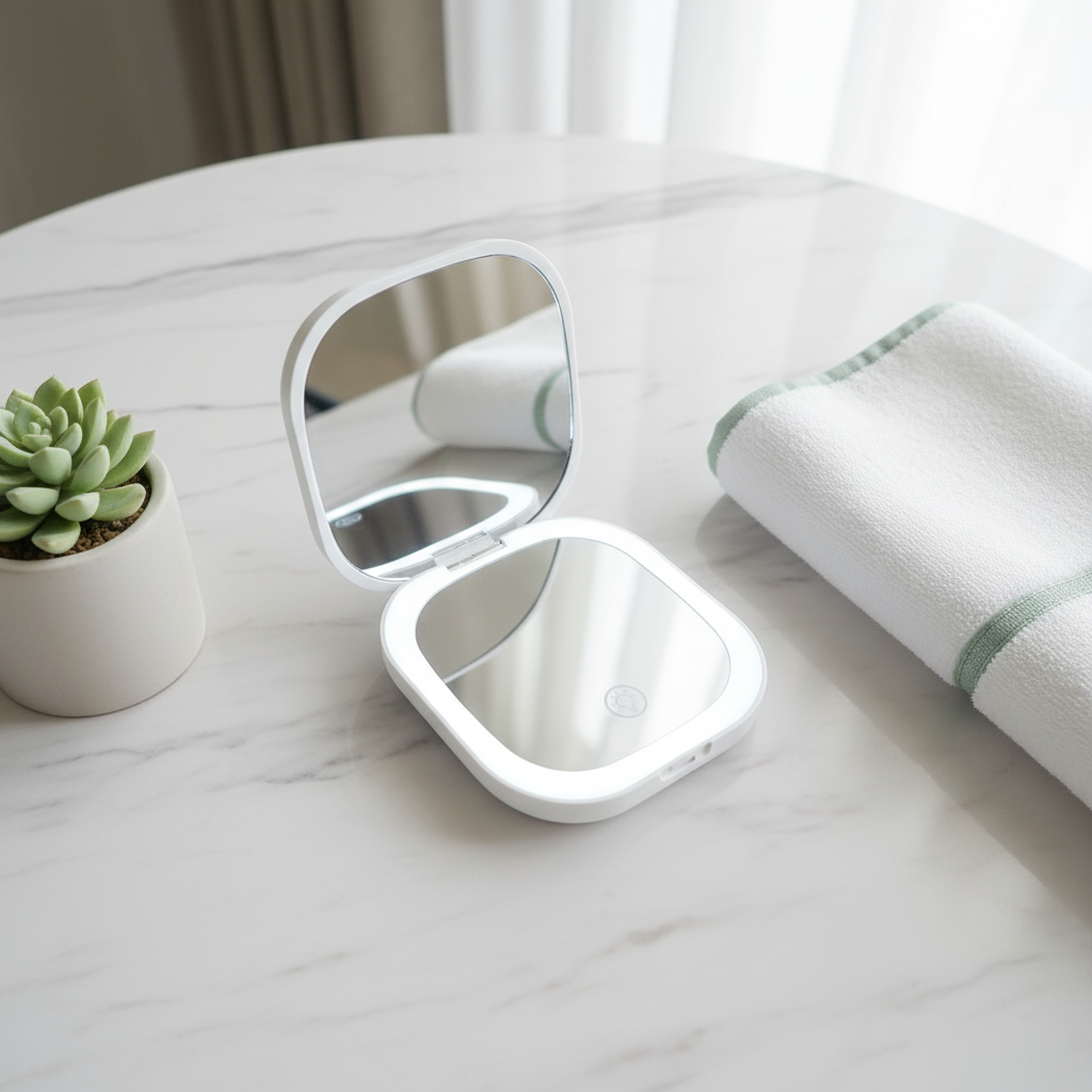 Miroir LED pliable double face lifestyle Sentier Santé